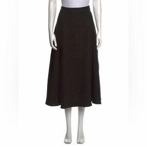 Ralph‎ Lauren Palais Ryle Women's 100% Wool Midi Length Black Skirt Size M, NWT
